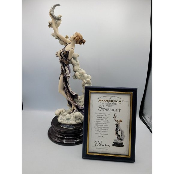 Giuseppe Armani Starlight Silver Moon Figurine Sculpture Limited 3547/5000 COA - Picture 1 of 11